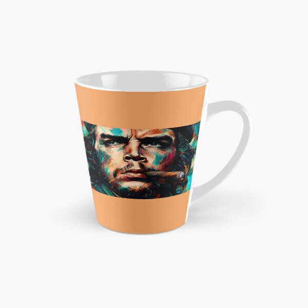 Item preview, Colorstorm of Revolution - Vivid Portrait of Guevara with Cigar and Piercing Gaze designed and sold by OlfactoART Studio.