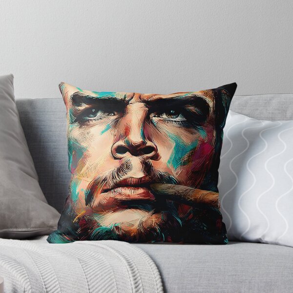 Item preview, Colorstorm of Revolution - Vivid Portrait of Guevara with Cigar and Piercing Gaze designed and sold by OlfactoART Studio.