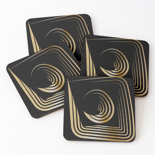 Item preview, Abstract composition in gold color designed and sold by ZorianArt.