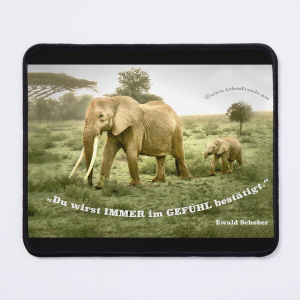 Item preview, Trust your feelings – Elephant love & mindfulness designed and sold by Katja LebenFreude.