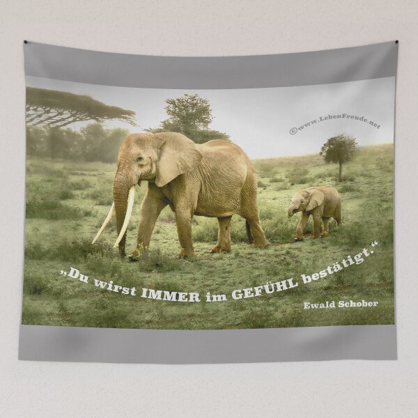 Item preview, Trust your feelings – Elephant love & mindfulness designed and sold by Katja LebenFreude.