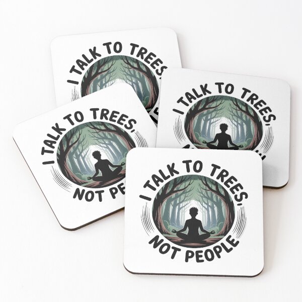 Item preview, I Talk to Trees, Not People – Forest Meditation Naturecore Digital Art designed and sold by AnnDesignStudio.