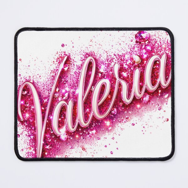 Item preview, VALERIA – Sparkling Pink Gemstone Name Art designed and sold by VisionaryVeils.