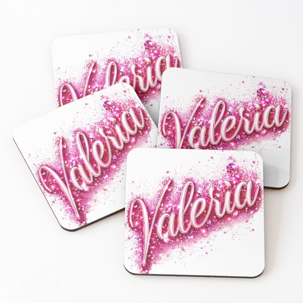 Item preview, VALERIA – Sparkling Pink Gemstone Name Art designed and sold by VisionaryVeils.