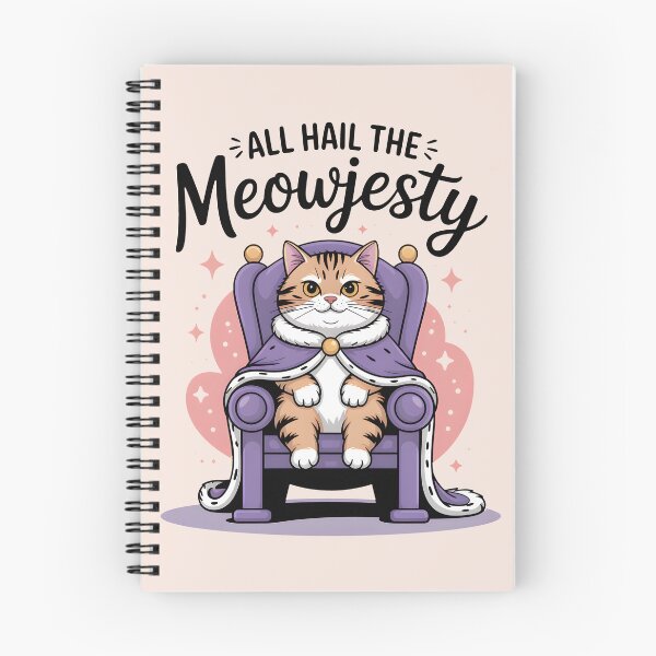 Item preview, Cute Royal Cat Design – All Hail the Meowjesty Cartoon Illustration designed and sold by Velvetwhim.