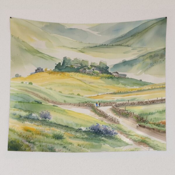 Item preview,  Road to Hound Tor2(watercolour + AI) designed and sold by artsmeow.