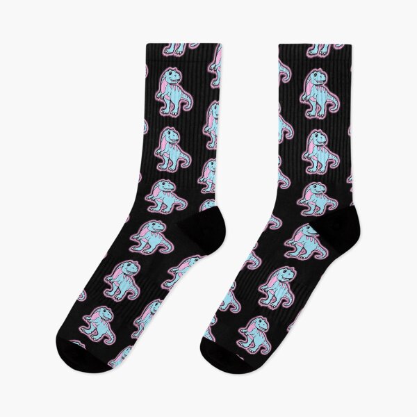 Item preview, Neon Transsaurus Rex (blue): Trans Pride Flag T-Rex designed and sold by Dr Mom's Shoppe.