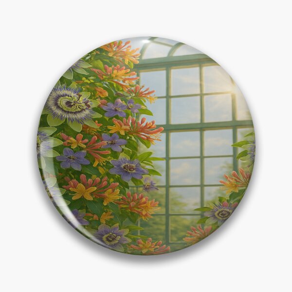 Item preview, Sunlit Blooms: Honeysuckle & Passionflower Art designed and sold by nigejohn.