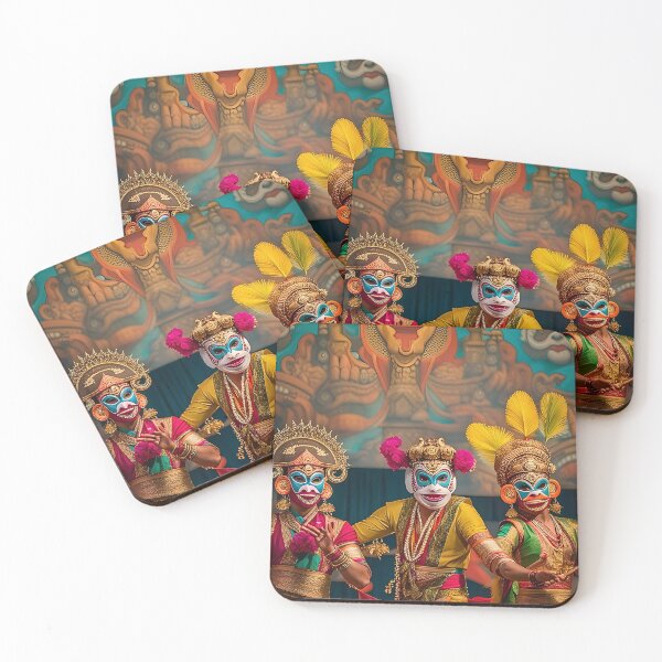 Item preview, Indonesian Bali Masked Dancers  designed and sold by ZenGrooves.