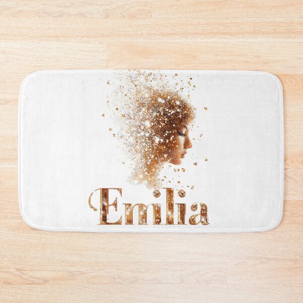 Item preview, Emilia – Sparkling Champagne Gold Portrait Name Art designed and sold by VisionaryVeils.