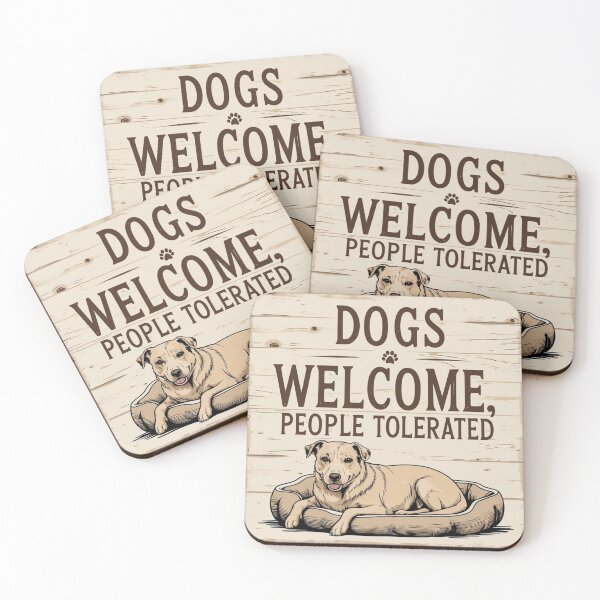 Item preview, Dogs Welcome  designed and sold by Vibrant Threads.