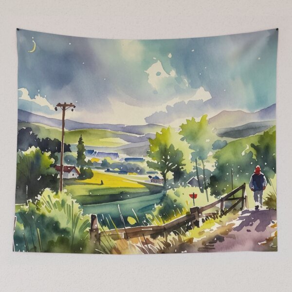 Item preview, The open moor2（watercolour + AI） designed and sold by artsmeow.