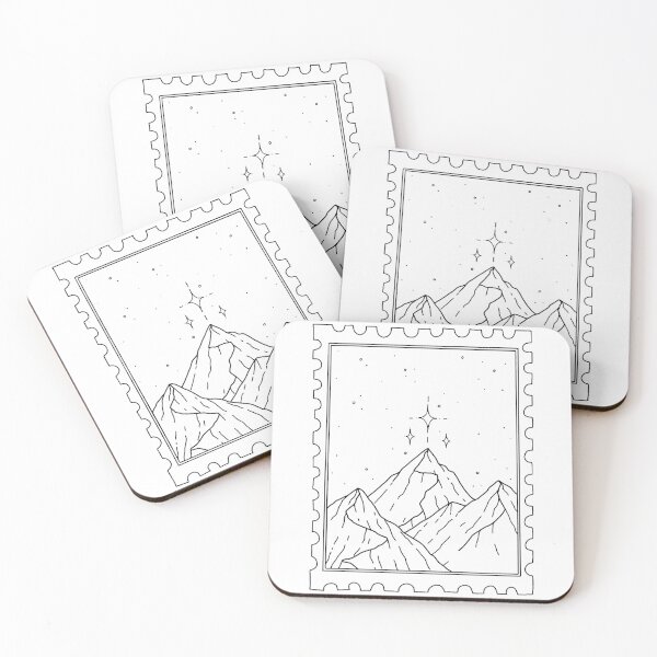 Item preview, Starry Mountain Postage Stamp designed and sold by lea-lani.