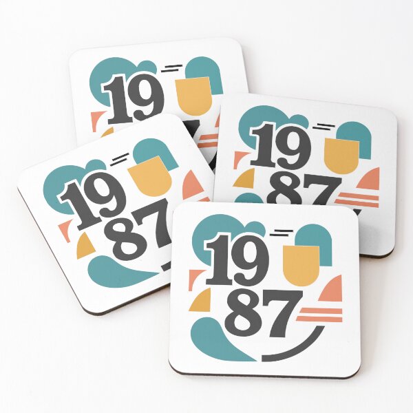 Item preview, 1987 Geometric Retro Art – Minimalist Typography Design designed and sold by okalharbi.