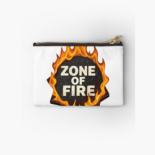 Item preview, ZONE OF FIRE Text Design with Flames and Cracked Background designed and sold by Creative88Art.