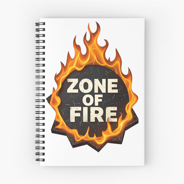 Item preview, ZONE OF FIRE Text Design with Flames and Cracked Background designed and sold by Creative88Art.