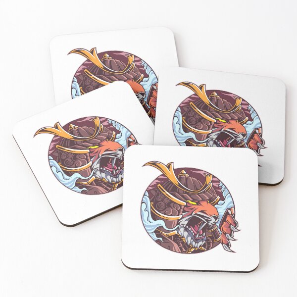 Item preview, Tiger samurai demon oriental mythology designed and sold by Joncasmiart.