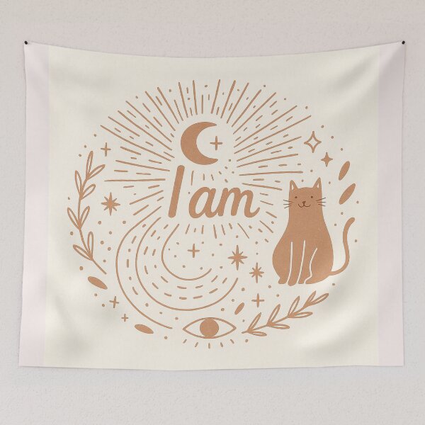 Item preview, I Am – Terracotta & Light Botanical Sacred Art – Light edition with spiritual symbolism and boho style designed and sold by 	aluzia.design.