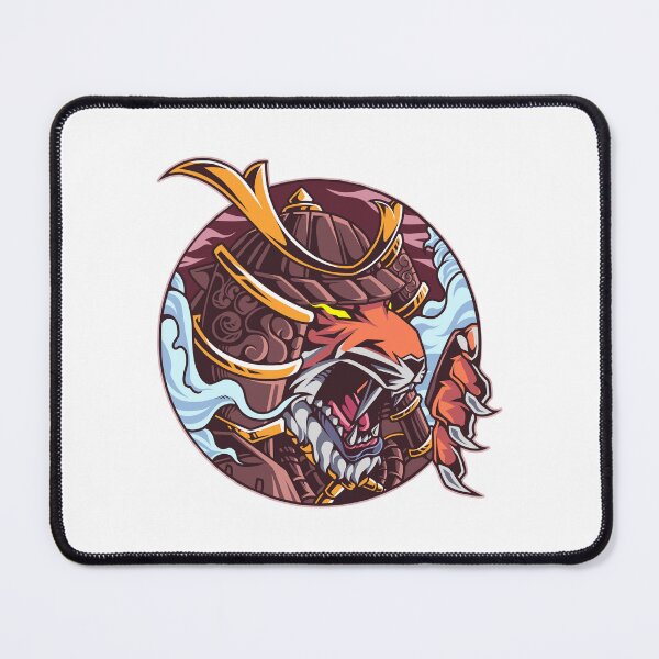 Item preview, Tiger samurai demon oriental mythology designed and sold by Joncasmiart.