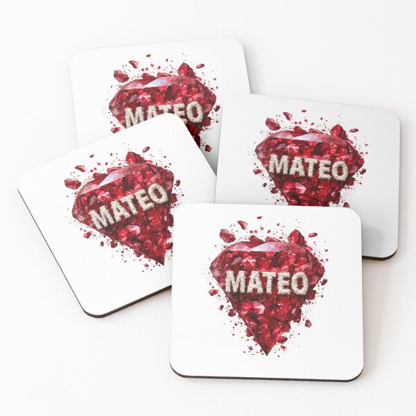 Item preview, Mateo – Bold Garnet Red Crystal Name Art designed and sold by VisionaryVeils.