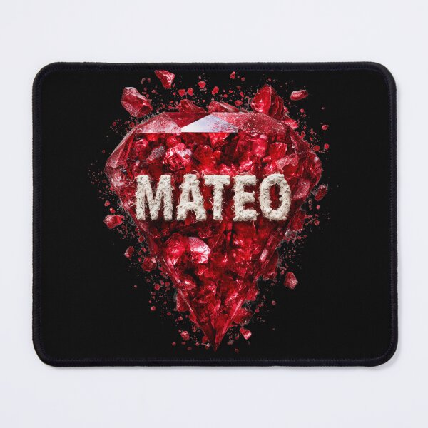 Item preview, Mateo – Bold Garnet Red Crystal Name Art designed and sold by VisionaryVeils.
