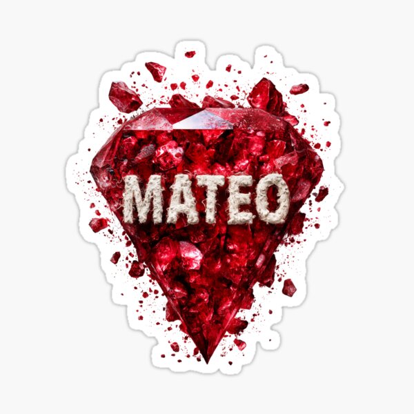 Item preview, Mateo – Bold Garnet Red Crystal Name Art designed and sold by VisionaryVeils.