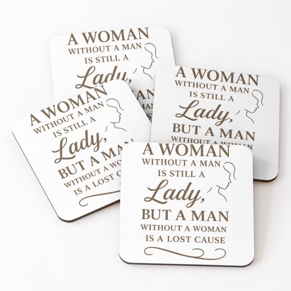 Artikelvorschau, A Lady With or Without – Bold Feminine Quote Design entworfen und verkauft von MSTextVibe.