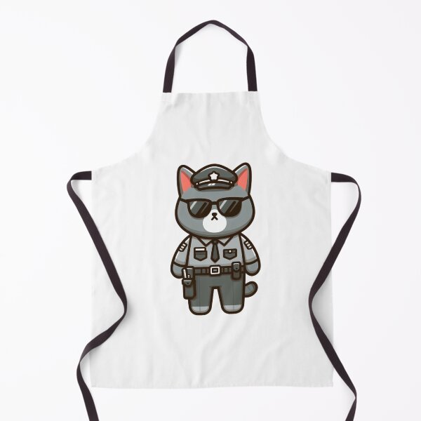 Item preview, Serious Cartoon Cat Museum Guard in Sunglasses and Uniform – Bold Animal Art designed and sold by Confuzz1ed.