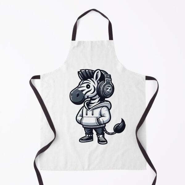 Item preview, Cool Cartoon Zebra DJ in Hoodie and Headphones – Bold Animal Art designed and sold by Confuzz1ed.