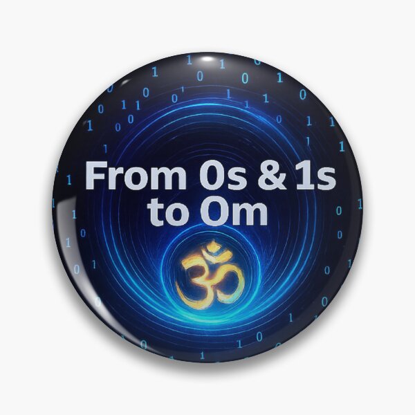 Item preview, From 0s & 1s to Om – Sacred Grit Sticker designed and sold by Mōnk Mode Society.