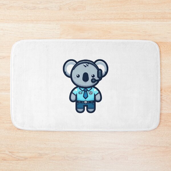 Item preview, Calm Cartoon Koala Flight Controller with Headset and Badge – Bold Animal Art designed and sold by Confuzz1ed.