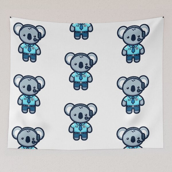 Item preview, Calm Cartoon Koala Flight Controller with Headset and Badge – Bold Animal Art designed and sold by Confuzz1ed.