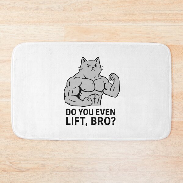 Item preview, Do You Even Lift, Bro? – Buff Cat Flexing Funny Gym Meme Design designed and sold by Enea Kelo.
