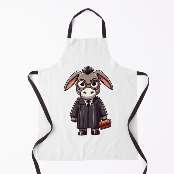 Item preview, Stern Cartoon Donkey Judge in Robe and Glasses – Bold Animal Art designed and sold by Confuzz1ed.