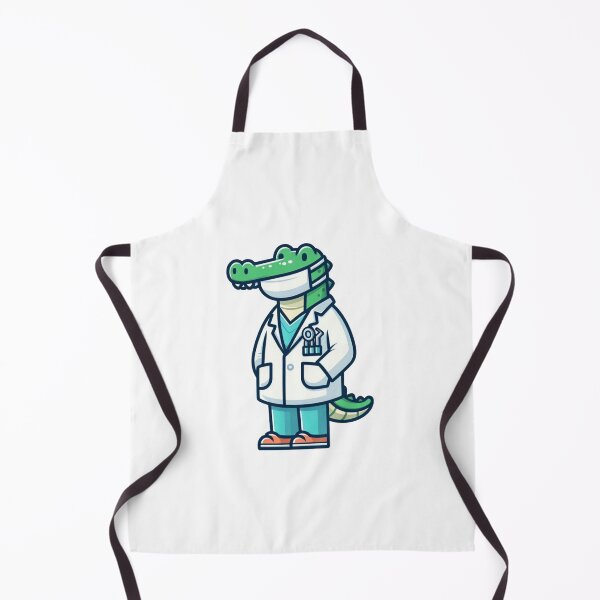 Item preview, Confident Cartoon Crocodile Dentist in White Coat – Bold Animal Art designed and sold by Confuzz1ed.