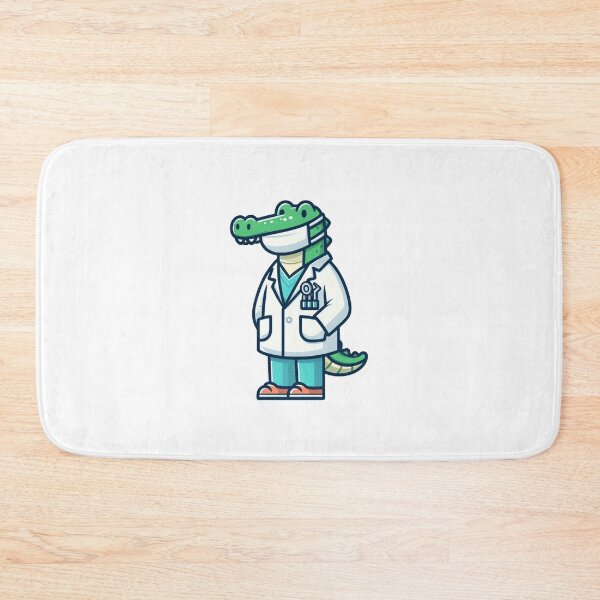 Item preview, Confident Cartoon Crocodile Dentist in White Coat – Bold Animal Art designed and sold by Confuzz1ed.