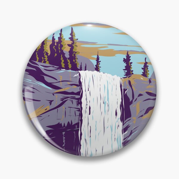 Item preview, Vernal Fall in Yosemite National Park California USA WPA Poster Art designed and sold by patrimonio.
