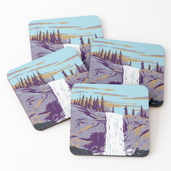 Item preview, Vernal Fall in Yosemite National Park California USA WPA Poster Art designed and sold by patrimonio.