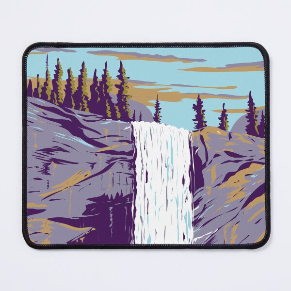 Item preview, Vernal Fall in Yosemite National Park California USA WPA Poster Art designed and sold by patrimonio.