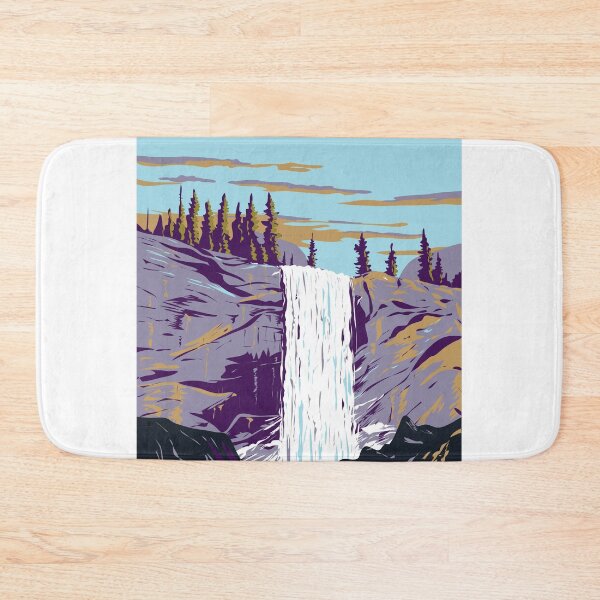 Item preview, Vernal Fall in Yosemite National Park California USA WPA Poster Art designed and sold by patrimonio.