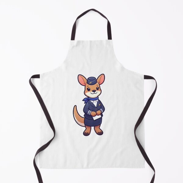Item preview, Friendly Cartoon Kangaroo Flight Attendant in Uniform – Bold Animal Art designed and sold by Confuzz1ed.