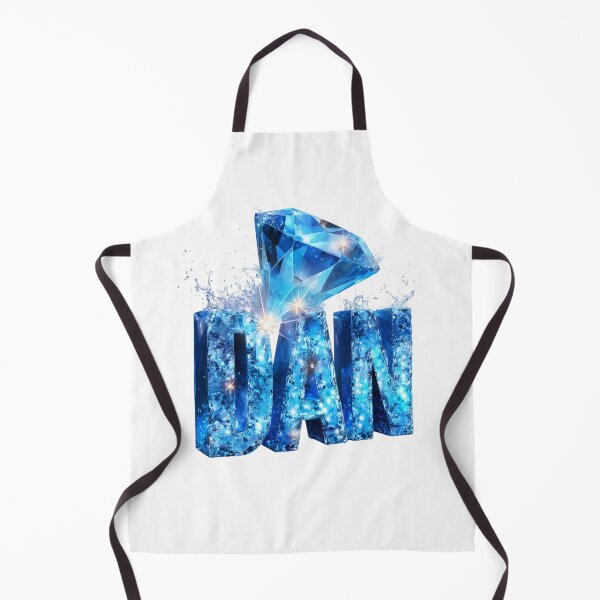 Item preview, Dan – Brilliant Blue Diamond Name Art with Splash Effect designed and sold by VisionaryVeils.