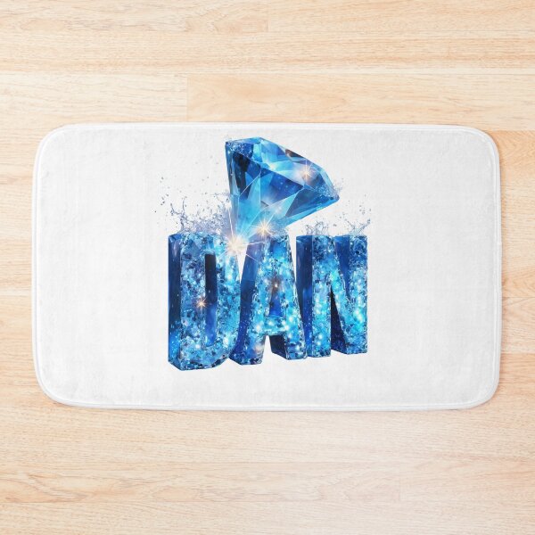 Item preview, Dan – Brilliant Blue Diamond Name Art with Splash Effect designed and sold by VisionaryVeils.