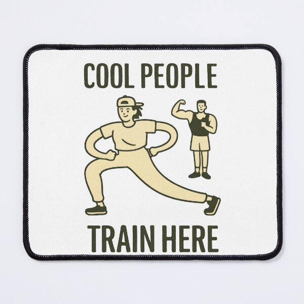 Item preview, Cool People Train Here – Retro Gym Motivation Cartoon Design designed and sold by Enea Kelo.
