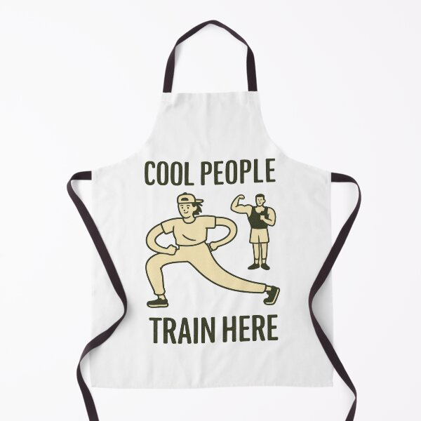 Item preview, Cool People Train Here – Retro Gym Motivation Cartoon Design designed and sold by Enea Kelo.