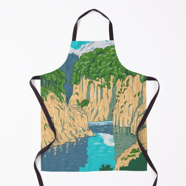 Item preview, Dorokyo Gorge in Yoshino Kumano National Park Japan Ukiyo-e Retro Woodblock Style designed and sold by patrimonio.