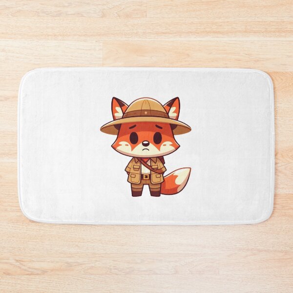 Item preview, Sad Cartoon Fox Archaeologist with Explorer Hat – Bold Animal Art designed and sold by Confuzz1ed.