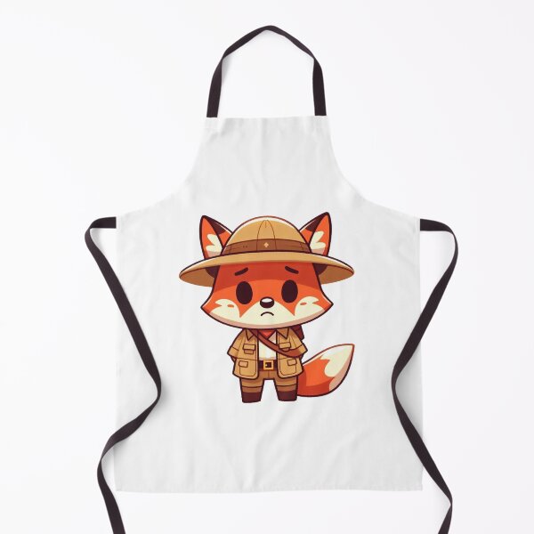 Item preview, Sad Cartoon Fox Archaeologist with Explorer Hat – Bold Animal Art designed and sold by Confuzz1ed.