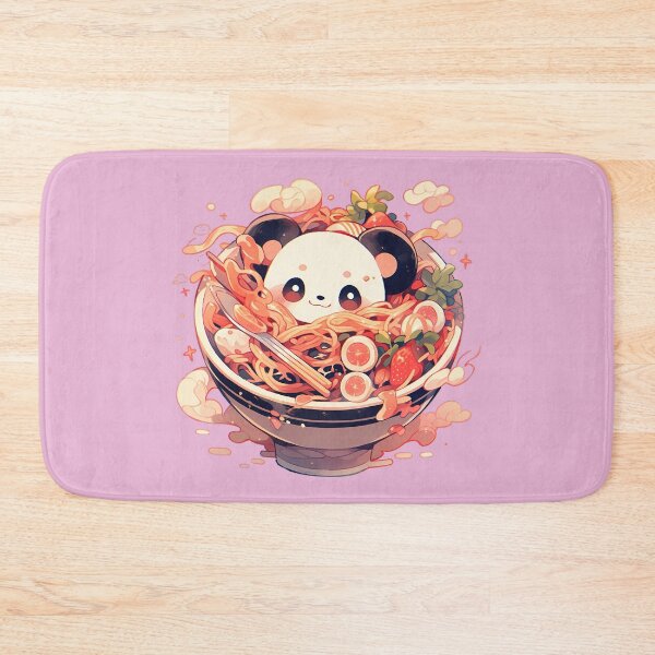 Item preview, Baby Panda eating Ramen noodles designed and sold by WoollenLlama.