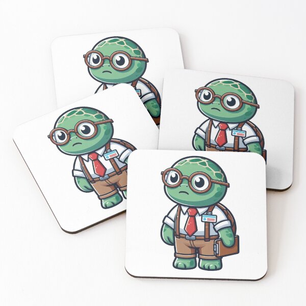 Item preview, Responsible Cartoon Turtle Accountant with Glasses and Suspenders – Bold Animal Art designed and sold by Confuzz1ed.